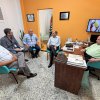 Fábio Lopez conhece as instalações da Santa Casa de Santos